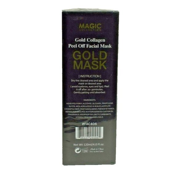 Gold Mask Collagen Peel Off Facial Mask with Fruit Extract New - Picture 2 of 4